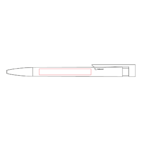 1330 Stylo SENATOR personnalisé - Liberty Matt Recycled - Made in Europe - Impression numérique 3 senator Impression numérique (Couleurs max : 4, Surface max : N/A) - Dos (L: 60, H: 7)