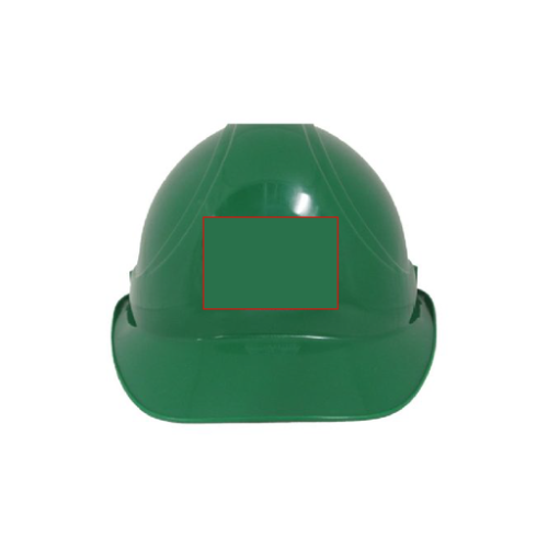 A185 Casque de chantier pro personnalisable EN397 Made in Europe - Tampographie eurofacto Tampographie (Couleurs max : 2, Surface max : N/A) - Devant (L: 60, H: 40)