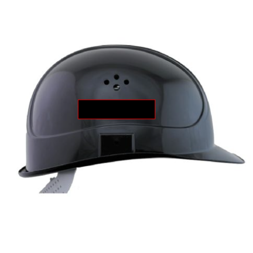 A185 Casque de chantier pro personnalisable EN397 Made in Europe - Tampographie eurofacto Tampographie (Couleurs max : 2, Surface max : N/A) - Côté (L: 80, H: 20)