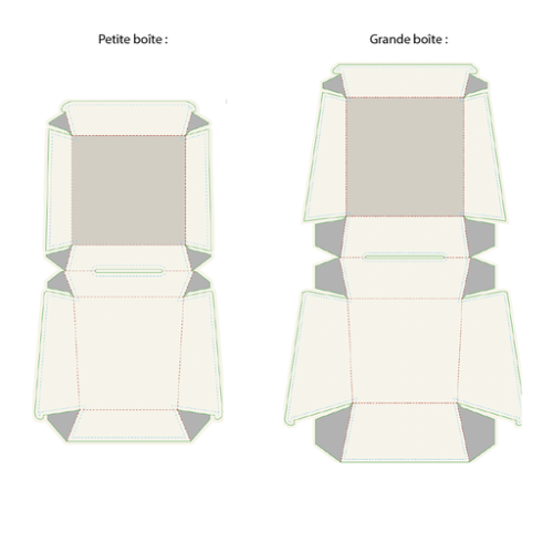 B354 Boîte à burger personnalisable - 2 formats - Made in Europe - Impression numérique eurofacto Impression numérique (Couleurs max : 4, Surface max : N/A) - Toute la surface (S: Selon la taille choisi)