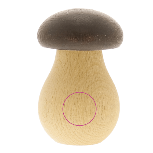 A289 Casse-noix champignon personnalisé gravure ou 1 couleur - Made in Europe - Gravure laser champignon eurofacto Gravure laser (Couleurs max : 1, Surface max : N/A) - Au dos (S: 25)