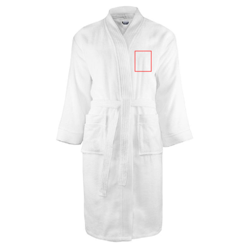 T1-B Peignoir unisexe personnalisable 100 % coton peigné ring-spun 340gr/m2 the one townelling Bali - Broderie cybernecard Broderie (Couleurs max : 6, Surface max : N/A) - Poitrine (L: 80, H: 100)