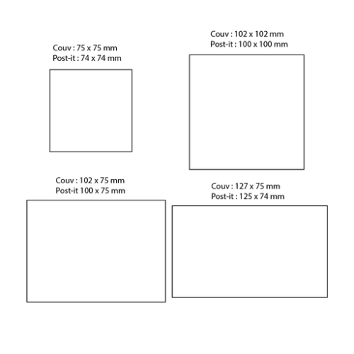 Mémor-it pocket PEFC Bloc de post-it personnalisable et repositionnable avec couverture couché satin Mémor-it® pocket PEFC - impression numérique offset post-it Impression numérique offset (Couleurs max : 1, Surface max : N/A) - Couverture + bloc (S: Selon la taille choisi)