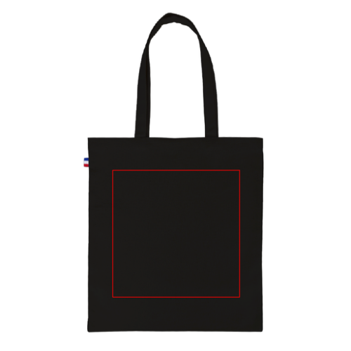 GABRIEL Tote bag personnalisée en tissus épais en coton tissé 240g/m2 Made in france Cécile - Sérigraphie Bonjour François Sérigraphie (Couleurs max : 1, Surface max : N/A) - Recto (L: 280, H: 280)