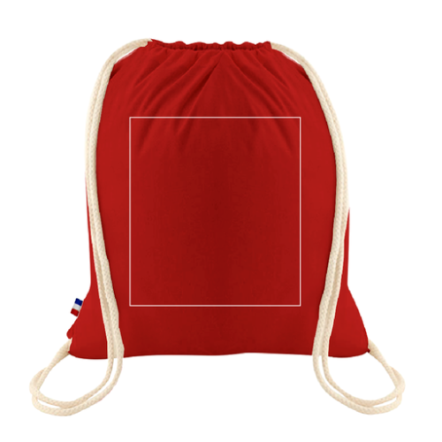 ANGUS Sac à dos personnalisable en coton tissé 150g/m2 100% français Angus - Sérigraphie Bonjour François Sérigraphie (Couleurs max : 1, Surface max : N/A) - Recto (L: 280, H: 280)