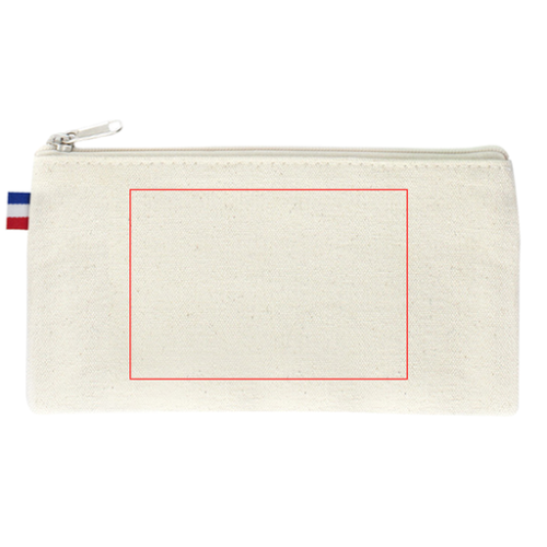 PENELOPE Trousse publicitaire en coton 240g/m2 tissé 100% français Pénélope - Transfert A5 bonjour Francois Transfert (Couleurs max : 4, Surface max : N/A) - Recto (L: 130, H: 190)