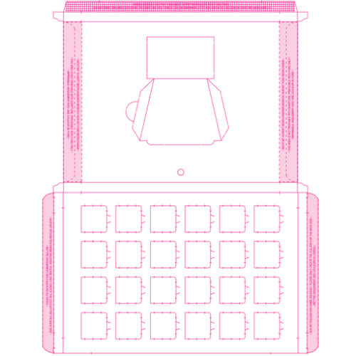 False Calendrier de l'avent personnalisable écologique A5 - Douce nuit - Persoinclusefullcolor Impression numérique incluse (Couleurs max : N/A, Surface max : N/A) - Paysage : Recto - verso (L: 231, H: 159)