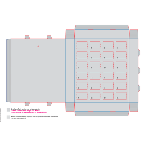 False Calendrier de l'avent XXL personnalisable Haribo - Sweety - Persoinclusefullcolor Impression numérique incluse (Couleurs max : N/A, Surface max : N/A) - Portrait : Recto-Verso (L: 295, H: 345)