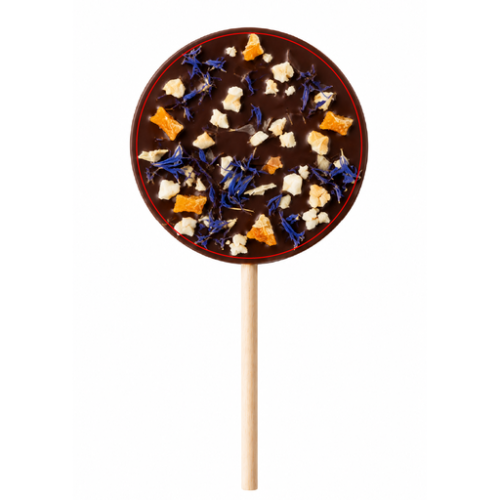 0448P Sucette publicitaire plate chocopop plus - Embossage sucette choco Embossage (Couleurs max : 1, Surface max : N/A) - Sur la sucette (L: 78, H: 78)