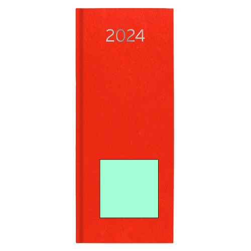 CAISSINA33-BLEU Agenda publicitaire Caisse long Spécial Férié (135 x 336 mm) - CAISSINA33 intemporel Embossage (Couleurs max : N/A, Surface max : > 100 cm²) - Sur la couverture (S: 150cm²)