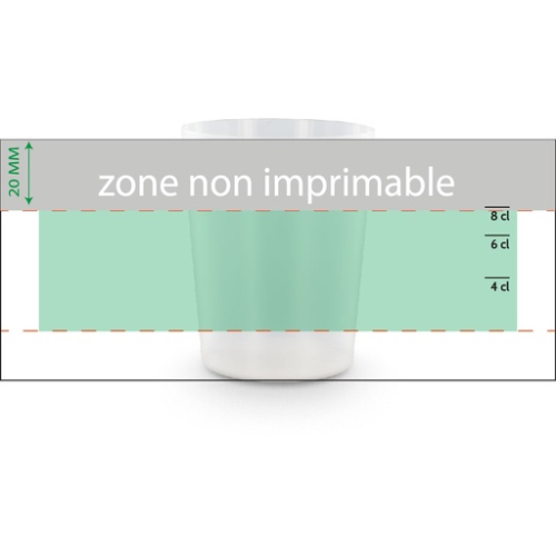 picup12-01 Gobelet à shot personnalisé Fiesta 12cl Recyclable - Made In France - Sérigraphie Passot picup12 Sérigraphie (Couleurs max : 1, Surface max : 140 x 37 mm) - Atour du Gobelet (S: 140 x 37 mm)