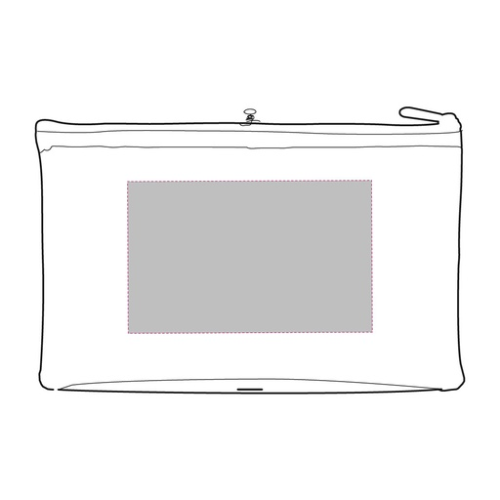 KIT2012-1 Kit trousse zippée personnalisée avec 2 masques et vaporisateur - Tampographie Passot trousse masque gel Tampographie (Couleurs max : N/A, Surface max : 120 x 75 mm) - Face avant (L: 120, H: 75, S: 120 x 75)