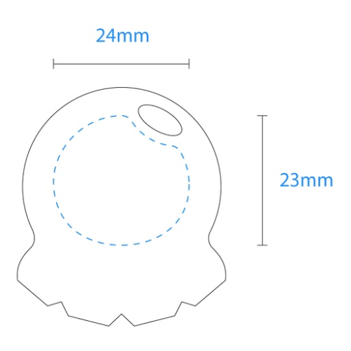 XP61040.14BO Câble personnalisé Octopus Eco - Xoopar® - Impression numérique 1 xoopar Impression numérique (Couleurs max : N/A, Surface max : 24 x 23 mm) - Face avant (S: 24 x 23 mm)