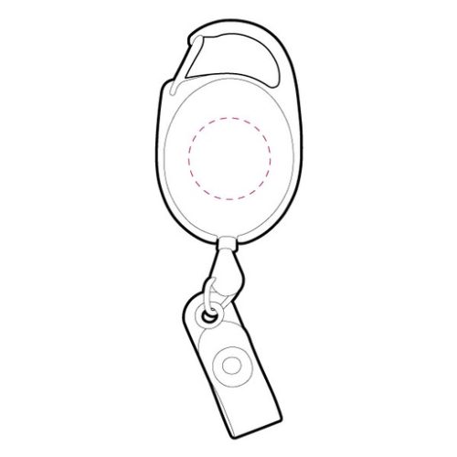 BAD15-01 Porte-badge personnalisé extensible Zip - quadri Passot BAD15 Impression numérique (Couleurs max : N/A, Surface max : diamètre 20 mm) - devant (S: diamètre 20 mm)
