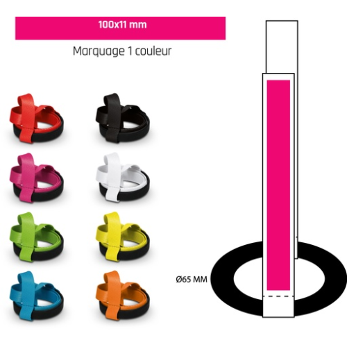 lan206-01 Porte-Gobelet publicitaire avec marquage - Fiesta - Sérigrahie Passot Lan206 Sérigraphie (Couleurs max : N/A, Surface max : 100 x 11 mm) - Lannière (L: 100, H: 11, S: 100 x 11 mm) (par défaut)