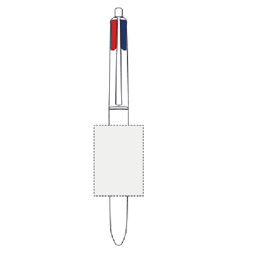 BIC1106-01 Stylo publicitaire 4 couleurs Bic® Shiny - Marquage inclus - Sérigraphie BIC Sérigraphie (Couleurs max : 2, Surface max : 43 x 30 mm) - corps du stylo (S: 43 x 30 mm) (par défaut)