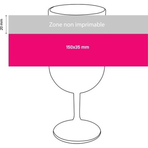 Verre a vin en plastique personnalisé 1 couleur 18 cl Wino