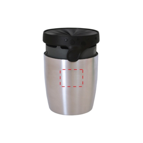 ST.200.Moka Mug personnalisé Steel TWIZZ 200ml Moka (Marquage inclus) - Neolid gravure Gravure (Couleurs max : N/A, Surface max : 40 x 30 mm) - devant (S: 40 x 30 mm)