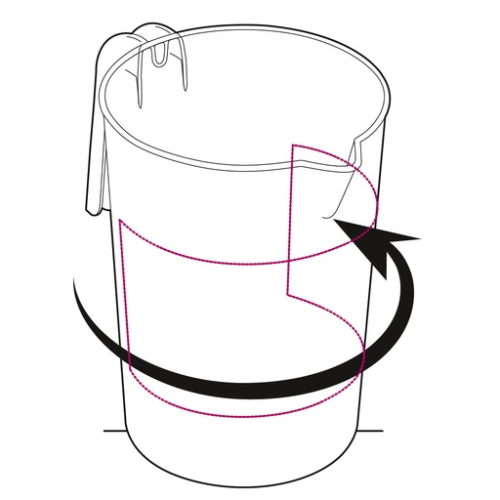 PICUP200 Pichet personnalisé Fiesta 200cl - Made in France - Sérigraphie Pichet Picup200 Sérigraphie (Couleurs max : N/A, Surface max : 240 x 80 mm) - Devant à 180° (S: 240 x 80 mm)