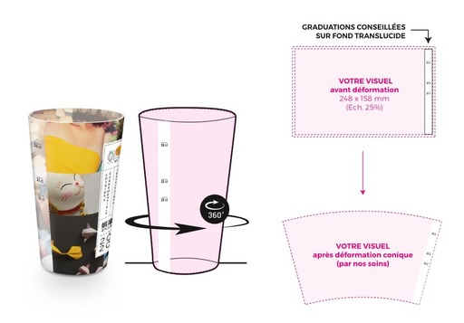 picup60iml Gobelet personnalisé Polychrome 60cl - Spécial grande quantité (à partir de 1000 pcs) - Made in France - IML picup60 Méthode : Impression numérique IML - Emplacement : Autour du gobelet - Dimensions : 248 x 158 mm (Couleurs max : N/A, Surface max : 248 x 158 mm) - Autour du gobelet (S: 248 x 158 mm)