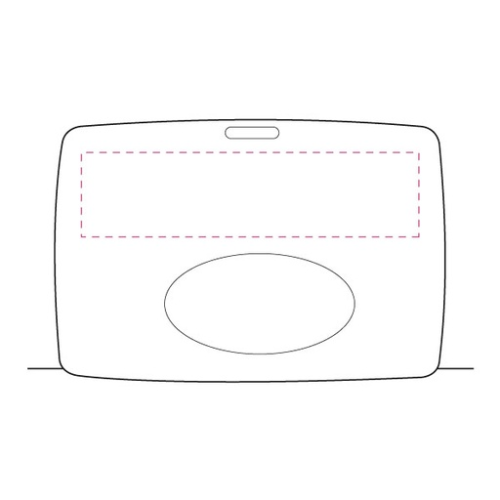 PBA96T Porte-badge personnalisé carte de crédit - quadri Passot PBA96T Impression numérique (Couleurs max : N/A, Surface max : 80 x 20 mm) - devant (S: 80 x 20 mm)