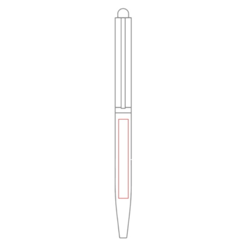 bnd78S Stylo bille personnalisé métal Soft Touch avec Stylet - Sofia - Gravure Miroir BND188 Chili Gravure miroir (Couleurs max : N/A, Surface max : 50 x 6 mm) - Sur le corps (S: 50 x 6 mm)