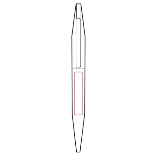 bnd66 Stylo Bille personnalisé Métal Twist Santiago - Gravure Chili Stylo métal Gravure miroir (Couleurs max : N/A, Surface max : N/A) - Sur le corps inférieur (S: 40 x 7 mm)