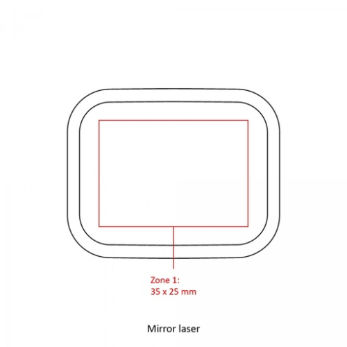 bnd405 Support De Téléphone personnalisé Magnétique pour voiture Allo2 - Gravure Miroir BND188 Chili Gravure miroir (Couleurs max : N/A, Surface max : 35 x 25 mm) - Devant (S: 35 x 25 mm)