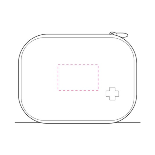 TS620 Trousse de premiers secours personnalisée 60 pièces - Mercuro - sérigraphie Passot TS620 Sérigraphie (Couleurs max : N/A, Surface max : 55 x 35 mm) - Devant (S: 55 x 35 mm)