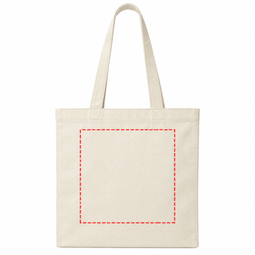 12018104 Tote bag personnalisé coton Madras 140 gr/m² 7L - Movember - DTF01 DTF Transfer (Couleurs max : full color, Surface max : 645) - Devant (L: 300, H: 215, S: 645)