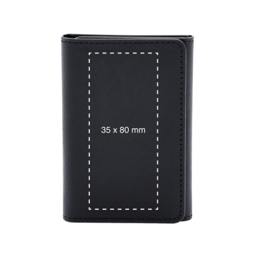 A15 Porte-carte personnalisable anti-RFID avec tracker - Logo lumineux blanc SCX design Logo lumineux blanc (Couleurs max : 1, Surface max : N/A) - Recto (L: 35, H: 80)