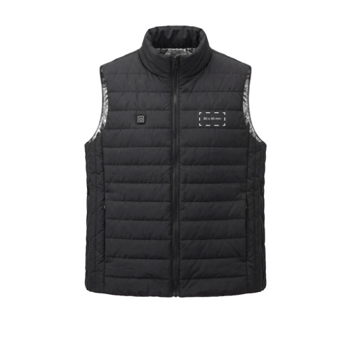 G03 Bodywarmer personnalisable chauffant sans powerbank incluse Du S au XXXL - Broderie SCX Broderie (Couleurs max : 1, Surface max : N/A) - Côté coeur (L: 80, H: 40)