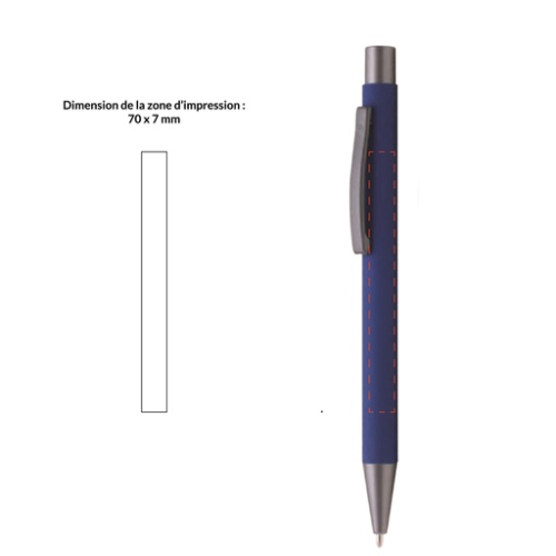 LUM-01 Stylo bille personnalisé Bowie - Gravure laser miroir inclus - gravure laser incluse Gravure (Couleurs max : N/A, Surface max : N/A) - Corps du stylo (L: 70, H: 7,5, S: 70 x 7,5)