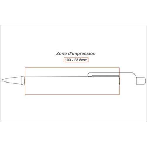 CLX-CLR-01 Stylo personnalisé à bille Astaire - Full color à 360° inclus - Persoinclusefullcolor Impression numérique incluse (Couleurs max : N/A, Surface max : N/A) - Autour du stylo (L: 100, H: 28,6, S: 100 x 28,6)