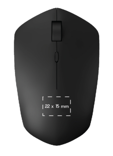 O20 Souris sans fil personnalisée rechargeable - Gravure lumineuse incluse - gravure laser incluse gravure laser incluse (Couleurs max : N/A, Surface max : N/A) - Sur le dessus O20 (L: 22, H: 15)