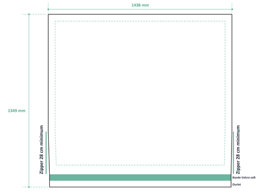 200 Totem gonflable personnalisé Cherokee 45S - Persoinclusefullcolor Impression numérique incluse (Couleurs max : N/A, Surface max : N/A) - Autour (L: 1438, H: 1349)