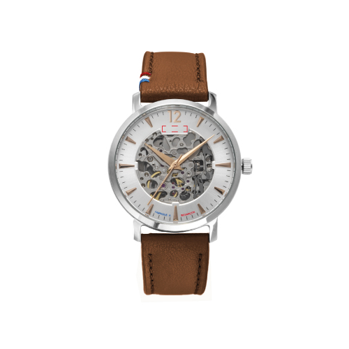 charpais-blanc-bleu Montre personnalisée Chaprais Made in Besançon (Marquage inclus) - tampographie montre carpediem Tampographie (Couleurs max : N/A, Surface max : N/A) - Sur le cadran (L: 7,9, H: 1,9, S: 7,9 x 1,9)