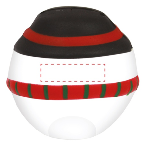 S0055 Anti-stress publicitaire Bonhomme de neige - Tamp 1 RJpint Tampographie (Couleurs max : N/A, Surface max : N/A) - À l'arrière (L: 8, H: 30)