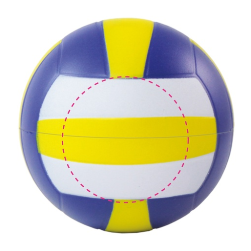 S0655 Anti-stress personnalisé ballon de Volley - Tamp 1 RJpint Tampographie (Couleurs max : N/A, Surface max : N/A) - Face avant (D: 35)