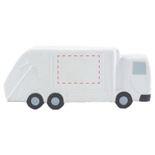 S0680 Anti-stress personnalisé Camion benne - Tamp 1 RJpint Tampographie (Couleurs max : N/A, Surface max : N/A) - Côté (L: 30, H: 20)