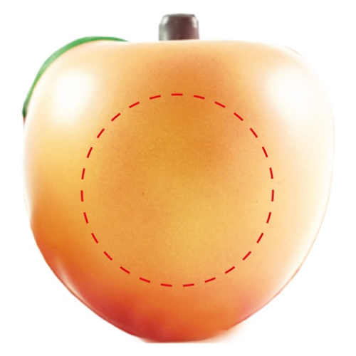 S0010 Anti-stress personnalisé Pêche - Tamp 1 RJpint Tampographie (Couleurs max : N/A, Surface max : N/A) - Face avant (D: 40)