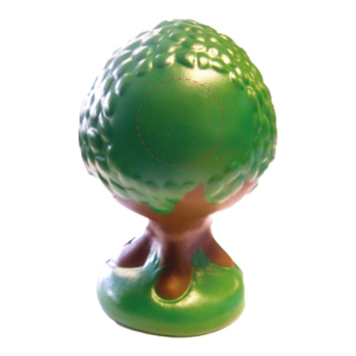 S0742 Anti-stress personnalisé Arbre - Tamp 1 RJpint Tampographie (Couleurs max : N/A, Surface max : N/A) - Face avant (D: 30)