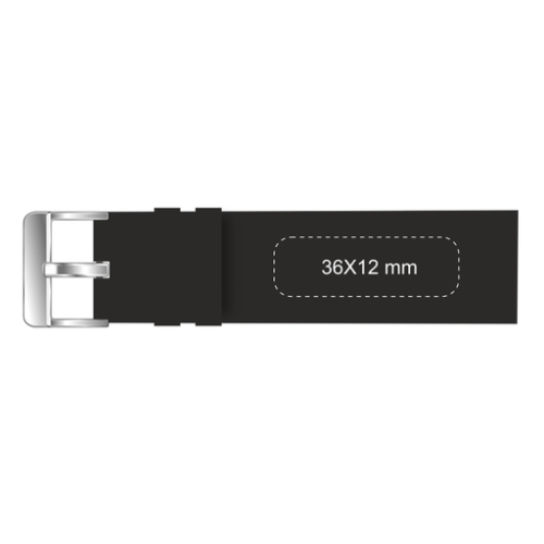 TLSM10 Montre connectée personnalisée TLSM10 - TELEFUNKEN® - Gravure XBRANDS Gravure (Couleurs max : N/A, Surface max : N/A) - Bracelet gauche devant (L: 36, H: 12)