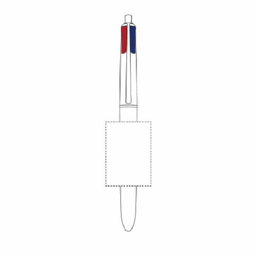 3460001067 Stylo publicitaire 4 couleurs BIC® - Flags Collection - Marquage inclus - Sérigraphie BIC FLAGS Serigraphie BIC FLAGS (Couleurs max : 2, Surface max : N/A) - Corps du stylo (L: 43, H: 30)