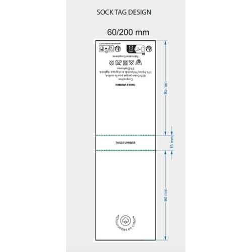 False Chaussettes de travail personnalisées avec doublure et renfort talon et orteils - Tissage jacquard model Kingly Tissage jacquard Kingly (Couleurs max : N/A, Surface max : N/A) - Etiquette offerte (L: 60, H: 200)