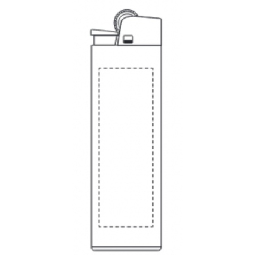 3460002320 Briquet personnalisé XL BIC® J26 - Marquage inclus - Briquet bic face 2 Sérigraphie (Couleurs max : 4, Surface max : N/A) - Arrière (L: 16, H: 40)