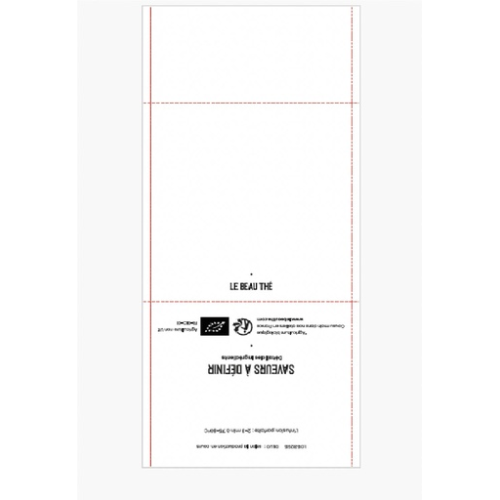False Sachet de thé personnalisable - Le Beau Thé - Impression numérique sachet thé Impression numérique sachet thé (Couleurs max : 4, Surface max : N/A) - Recto (L: 8,3, H: 8,3)