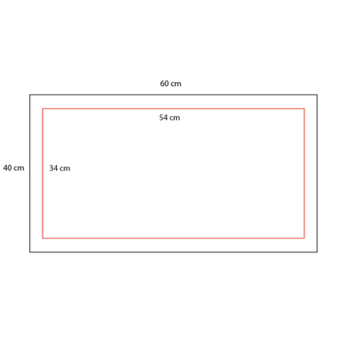 False Tapis de jeu en feutrine personnalisable 40 x 60 cm - Sérigraphie calli carte Sérigraphie calli carte (Couleurs max : 1, Surface max : N/A) - Recto (L: 60, H: 40)