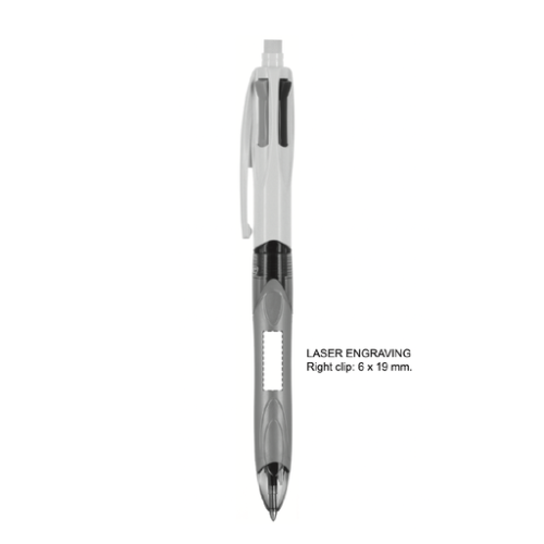 3460001099 Stylo BIC® personnalisé 3 couleurs + 1 porte-mine HB - Gravure Bic 4 couleurs Gravure Bic 4 couleurs (Couleurs max : 1, Surface max : N/A) - Corps à la droite du clip (L: 6, H: 19)